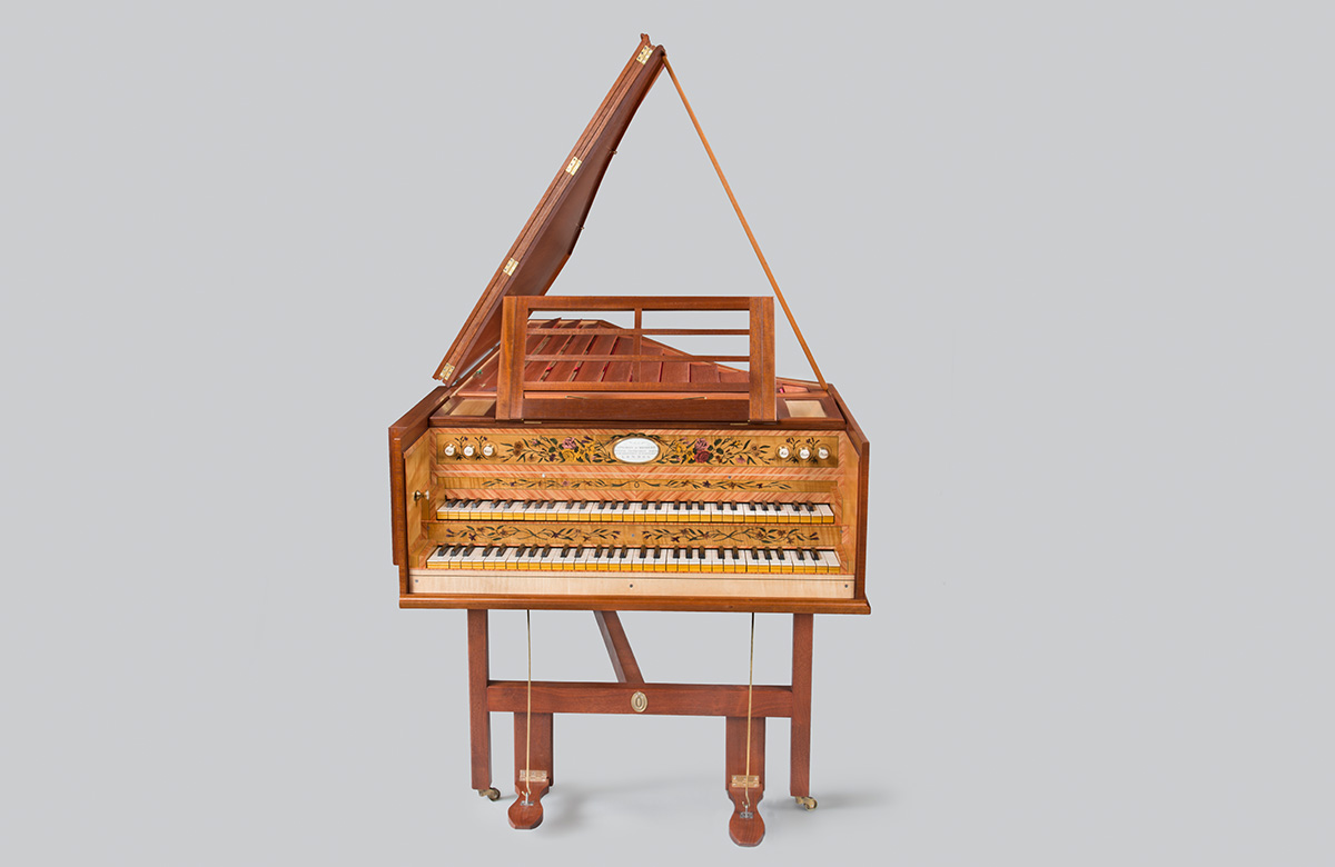Player's full view of Nelly's new harpsichord