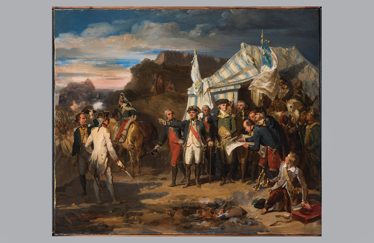 Study for The Siege of Yorktown, painted by Louis-Charles-Auguste Couder