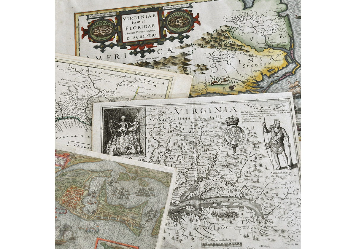 A collection of maps acquired by the Mount Vernon Library